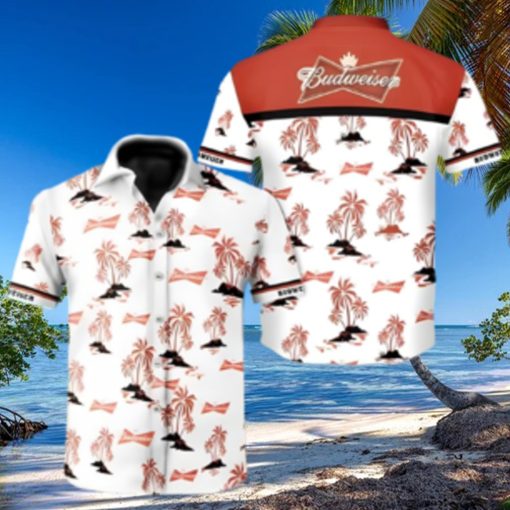 Budweiser Beer Hawaiian Shirt Island Pattern Gift For Beach Trip