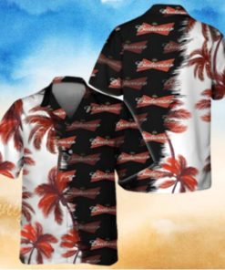 Budweiser Beer Hawaiian Shirt Palm Trees Beach Lovers Gift