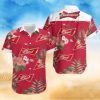 Budweiser Beer Hawaiian Shirt Red Hibiscus Flower