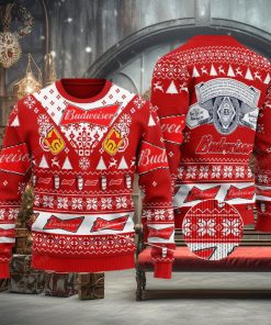 Budweiser Beer Knitted Xmas Sweater Gift Men And Women