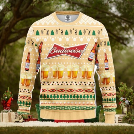 Budweiser Beer Ugly Christmas Sweater Amazing Gift Men And Women Christmas Gift