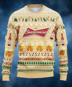 Budweiser Beer Ugly Christmas Sweater, Faux Wool Sweater, Gifts For Beer Lovers, International Beer Day, Best Christmas Gifts For 2022 – Prinvity