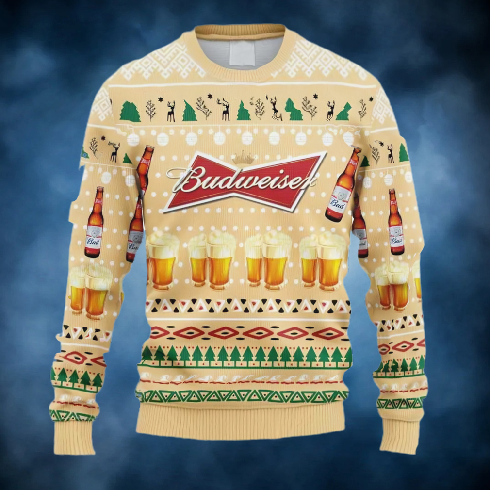 Budweiser Beer Ugly Christmas Sweater, Faux Wool Sweater, Gifts For Beer Lovers, International Beer Day, Best Christmas Gifts For 2022 – Prinvity Budweiser Beer Ugly Christmas Sweater, Faux Wool Sweater, Gifts For Beer Lovers, International Beer Day, Best Christmas Gifts For 2022 – Prinvity