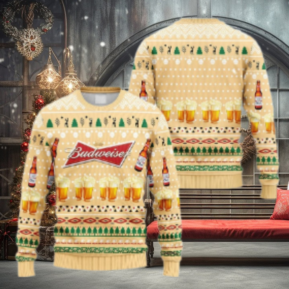 Budweiser Christmas Ugly Sweater Budweiser Christmas Ugly Sweater