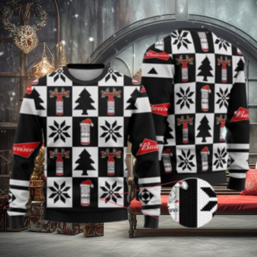 Budweiser Funny Beer Christmas Sweater Black Gift For Men And Women