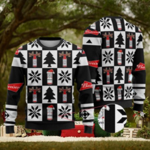 Budweiser Funny Beer Christmas Sweater Black Gift For Men And Women