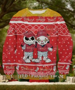 Budweiser Jack Skellington Pennywise Ugly Christmas Sweater