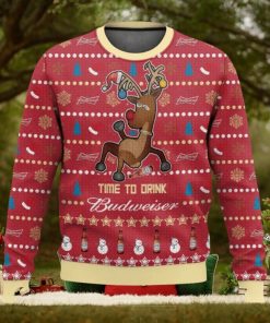 Budweiser Reindeer Time To Drink Ugly Christmas Sweater