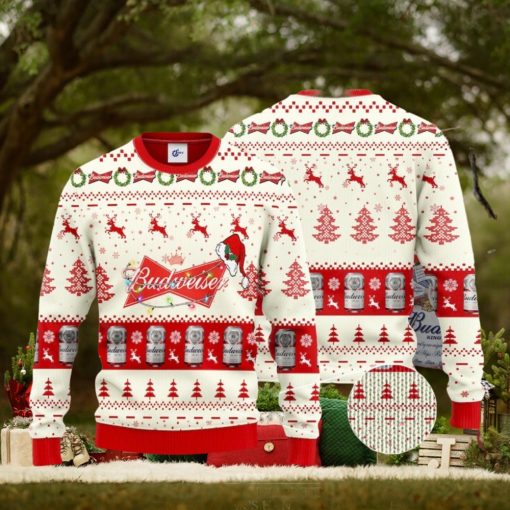 Budweiser Santa Hat Christmas Ugly Christmas Sweater, Ugly Sweater Appare