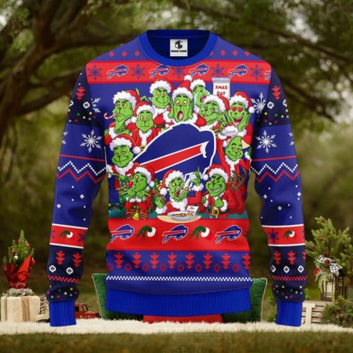 Buffalo Bills 12 Grinch Xmas Day Christmas Ugly Sweater