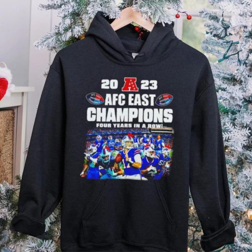 Buffalo Bills 2023 AFC East champions four years in a row hoodie, sweater, longsleeve, shirt v-neck, t-shirt