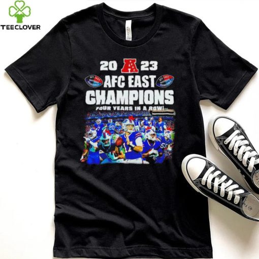 Buffalo Bills 2023 AFC East champions four years in a row hoodie, sweater, longsleeve, shirt v-neck, t-shirt