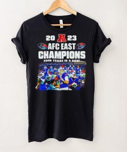 Buffalo Bills 2023 AFC East champions four years in a row hoodie, sweater, longsleeve, shirt v-neck, t-shirt