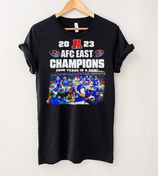 Buffalo Bills 2023 AFC East champions four years in a row hoodie, sweater, longsleeve, shirt v-neck, t-shirt