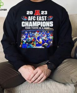 Buffalo Bills 2023 AFC East champions four years in a row hoodie, sweater, longsleeve, shirt v-neck, t-shirt