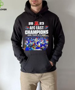 Buffalo Bills 2023 AFC East champions four years in a row hoodie, sweater, longsleeve, shirt v-neck, t-shirt