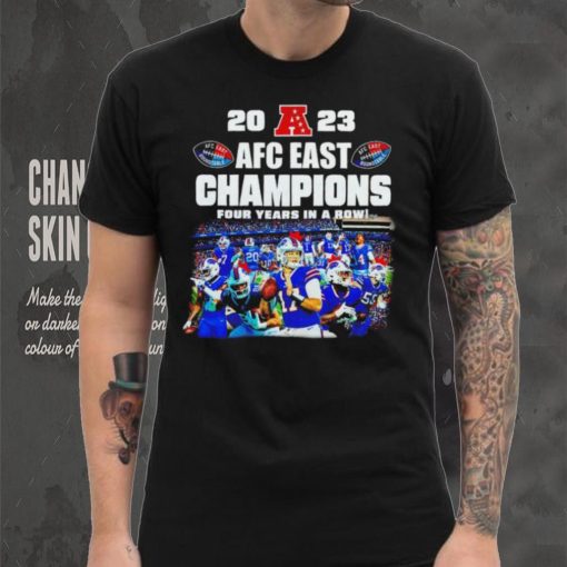 Buffalo Bills 2023 AFC East champions four years in a row hoodie, sweater, longsleeve, shirt v-neck, t-shirt