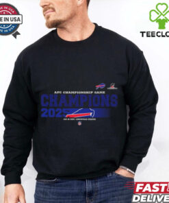 Buffalo Bills 2024 2025 AFC Championship Champions Logo Mascot Unisex T Shirt