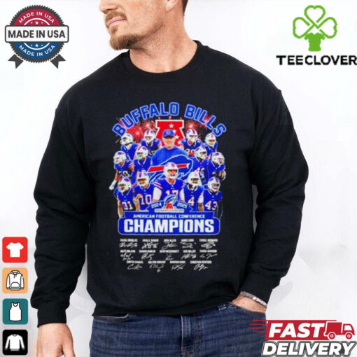 Buffalo Bills 2024 – 2025 AFC Champions signatures shirt