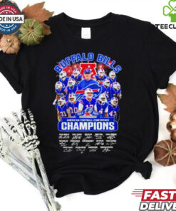 Buffalo Bills 2024 – 2025 AFC Champions signatures shirt