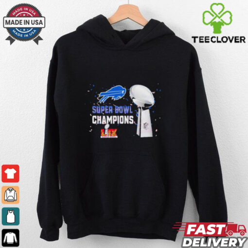Buffalo Bills 2025 Super Bowl LIX Champions NFL Trophy Graphic Shirt