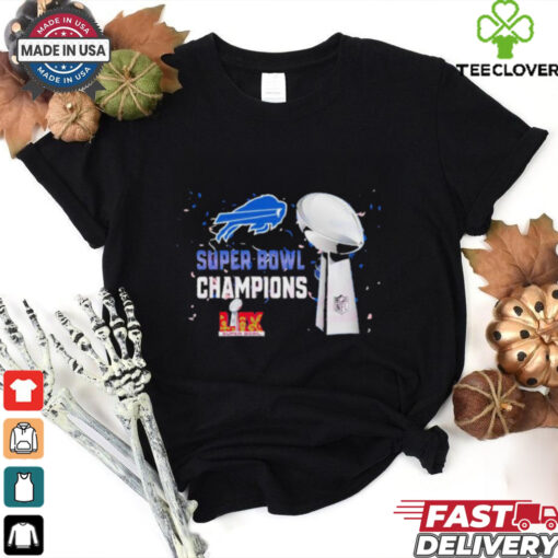 Buffalo Bills 2025 Super Bowl LIX Champions NFL Trophy Graphic Shirt