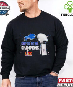 Buffalo Bills 2025 Super Bowl LIX Champions NFL Trophy Graphic Shirt
