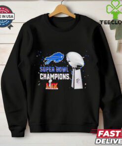 Buffalo Bills 2025 Super Bowl LIX Champions NFL Trophy Graphic Shirt