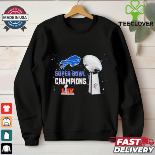 Buffalo Bills 2025 Super Bowl LIX Champions NFL Trophy Graphic Shirt