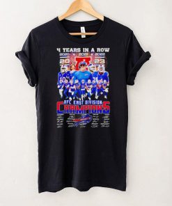Buffalo Bills 4 years in a row 2023 AFC East Division Champions signatures shirt