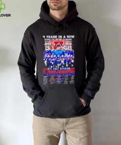 Buffalo Bills 4 years in a row 2023 AFC East Division Champions signatures shirt