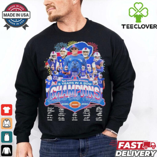 Buffalo Bills 5 Years In A Row AFC Champions Shirt