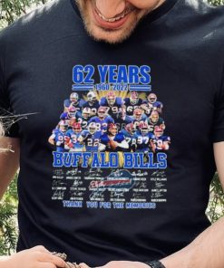 Buffalo Bills 62nd Anniversary 1960 2022 Signature Thank You For The Memories Shirt