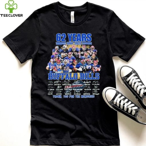 Buffalo Bills 62nd Anniversary 1960 2022 Signature Thank You For The Memories Shirt