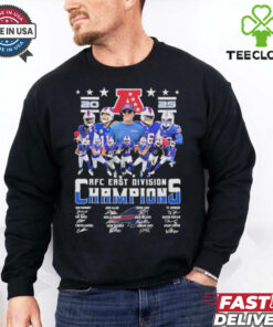 Buffalo Bills AFC East Division Champions 2025 Signatures T shirt