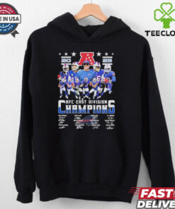 Buffalo Bills AFC East Division Champions 2025 Signatures T shirt
