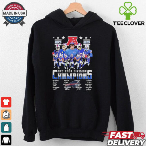 Buffalo Bills AFC East Division Champions 2025 Signatures T shirt