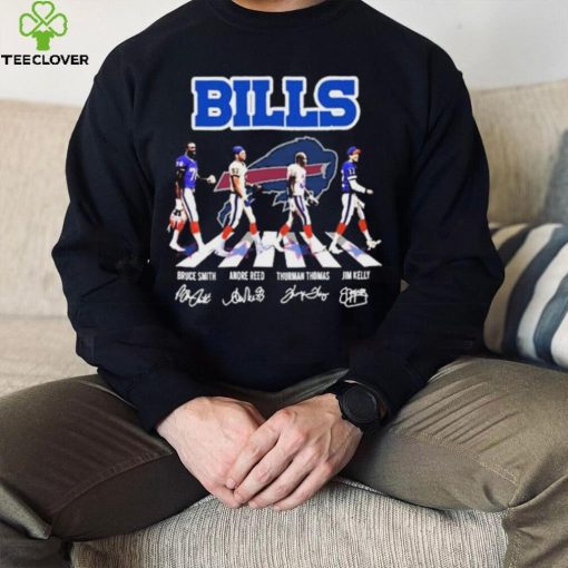 Buffalo Bills Abbey Road Bruce Smith Andre Reed Thurman Thomas And Jim Kelly Signatures Shirt