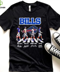 Buffalo Bills Abbey Road Bruce Smith Andre Reed Thurman Thomas And Jim Kelly Signatures Shirt