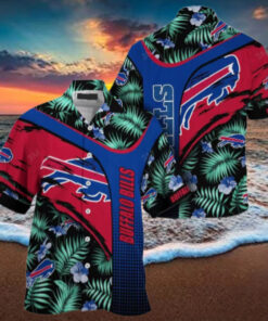 Buffalo Bills Abstract Tropical Personalized Hawaiian Shirt