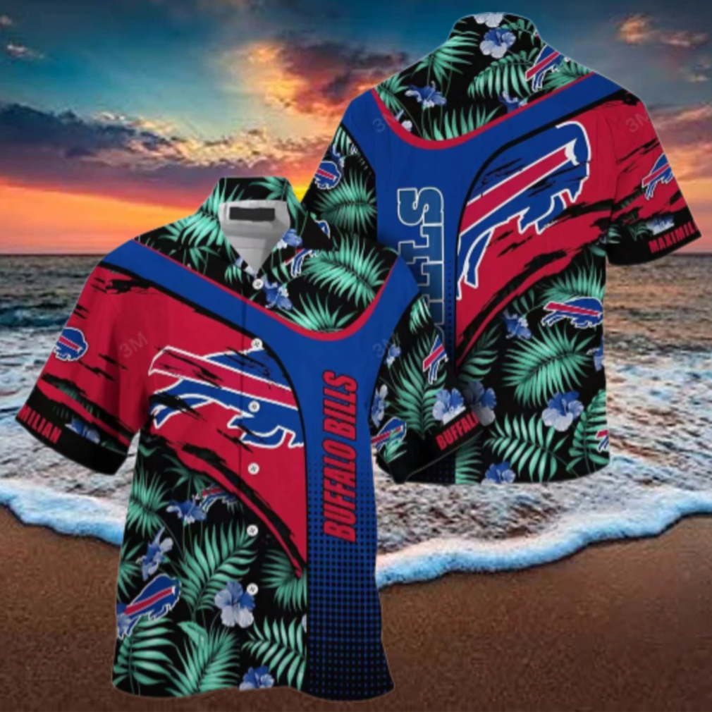 Buffalo Bills Abstract Tropical Personalized Hawaiian Shirt Buffalo Bills Abstract Tropical Personalized Hawaiian Shirt