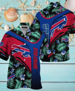 Buffalo Bills Abstract Tropical Personalized Hawaiian Shirt