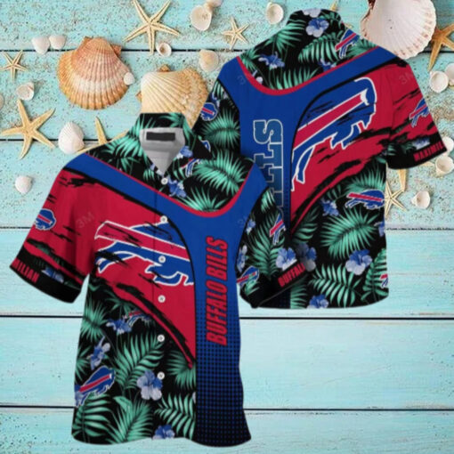 Buffalo Bills Abstract Tropical Personalized Hawaiian Shirt