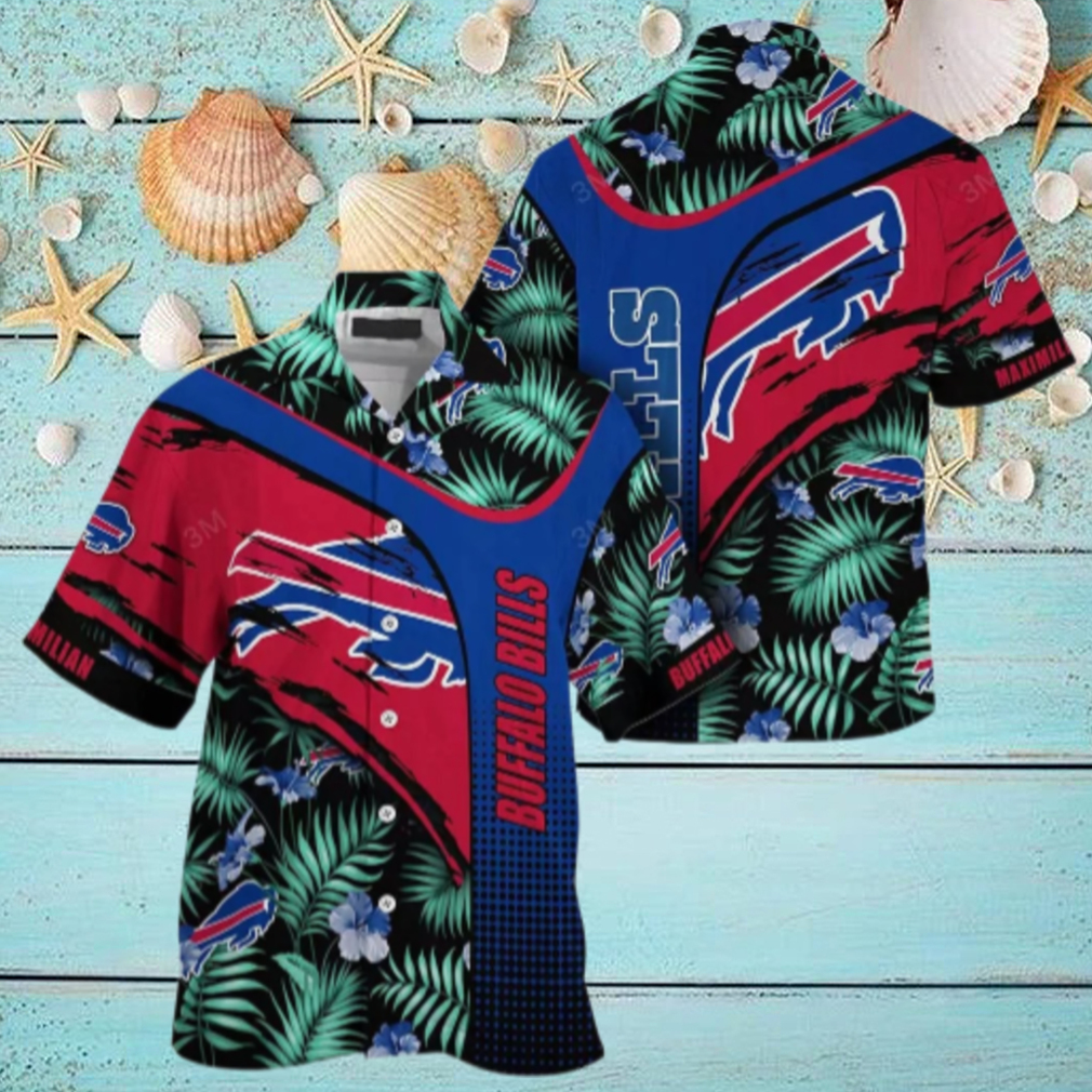 Buffalo Bills Abstract Tropical Personalized Hawaiian Shirt Buffalo Bills Abstract Tropical Personalized Hawaiian Shirt