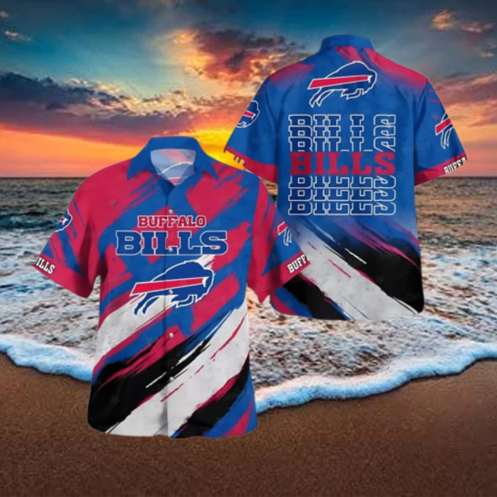Buffalo Bills Abstract Wave Hawaiian Shirt Buffalo Bills Abstract Wave Hawaiian Shirt
