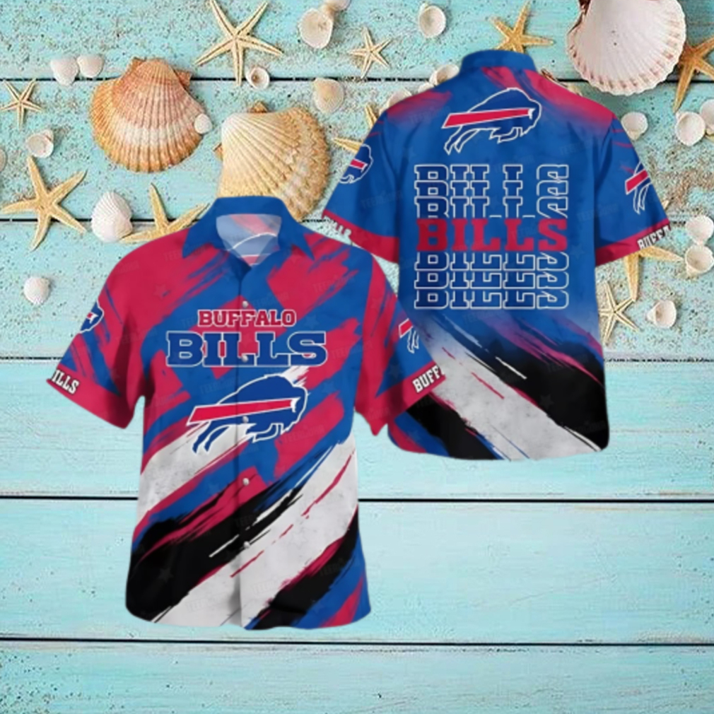 Buffalo Bills Abstract Wave Hawaiian Shirt Buffalo Bills Abstract Wave Hawaiian Shirt