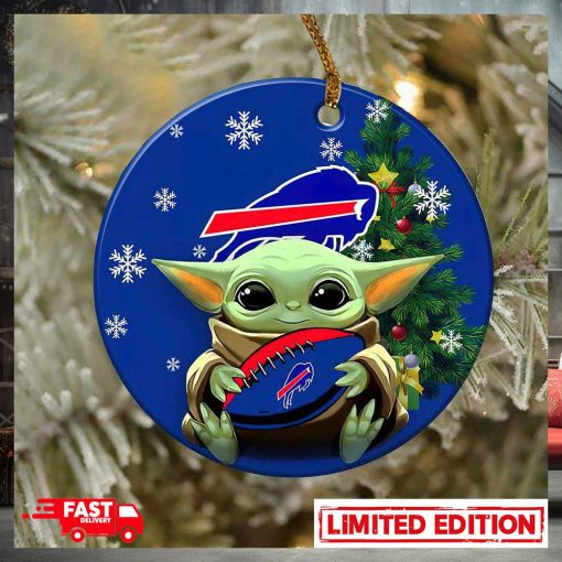 Buffalo Bills Baby Yoda NFL 2023 Christmas Tree Decorations Ornament