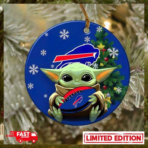 Buffalo Bills Baby Yoda NFL 2023 Christmas Tree Decorations Ornament
