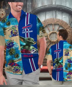 Buffalo Bills Baby Yoda Name Personalized Short Sleeve Tropical Hawaiian Shirt