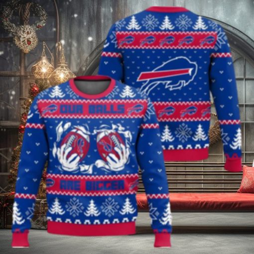 Buffalo Bills Ball Ugly Sweater 3D Sweater Christmas Gift Ugly Christmas Sweater